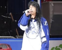 Watch: ANTHRAX's JOEY BELLADONNA Sings National Anthem At SYRACUSE CRUNCH Vs. ROCHESTER AMERICANS Game