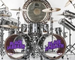 Stage-Used BLACK SABBATH Maple Mahogany Drum Set Up For Auction