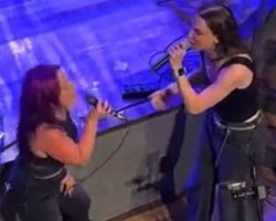 Watch: HALESTORM's LZZY HALE Surprises Cover Band By Joining Them For 'Here's To Us' Duet