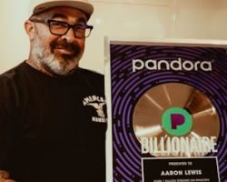 STAIND's AARON LEWIS Awarded PANDORA Billionaires Plaque