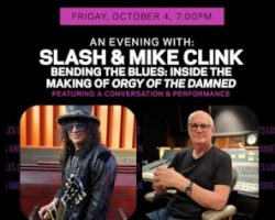 SLASH And Producer MIKE CLINK To Discuss Making Of 'Orgy Of The Damned' Album At Grammy Museum
