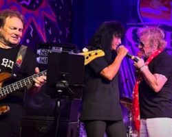 Watch: JOEY BELLADONNA Joins SAMMY HAGAR And MICHAEL ANTHONY For 'Rock Candy' Performance In Cabo San Lucas