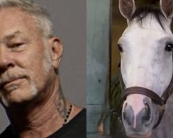 METALLICA's JAMES HETFIELD Meets 'Sandman' Horse Ahead Of KENTUCKY DERBY
