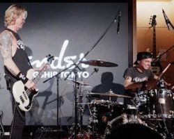 Watch: GUNS N' ROSES' DUFF MCKAGAN And ISAAC CARPENTER Perform At Japan's Fender Flagship Tokyo