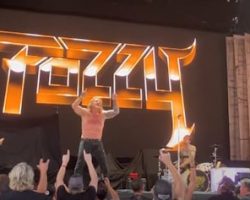 Watch: FOZZY Performs Cover Of OZZY OSBOURNE's 'Crazy Train' While Supporting JUDAS PRIEST And ALICE COOPER