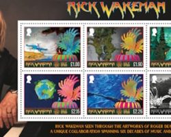 RICK WAKEMAN Celebrated By Isle Of Man Stamps And Coins With Stamp Collection Featuring Artwork Of ROGER DEAN
