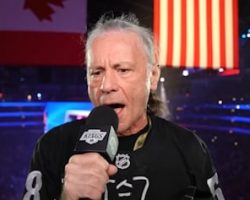 See Official Pro-Shot Video Of BRUCE DICKINSON's Rendition Of U.S. National Anthem At LOS ANGELES KINGS' Home Opener