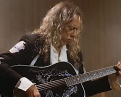 METALLICA's KIRK HAMMETT Teams Up With GIBSON For Custom Raven Acoustic Guitar